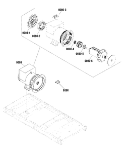 Alternator Group Diagram and Parts List for 076157-01  Briggs and Stratton Generator